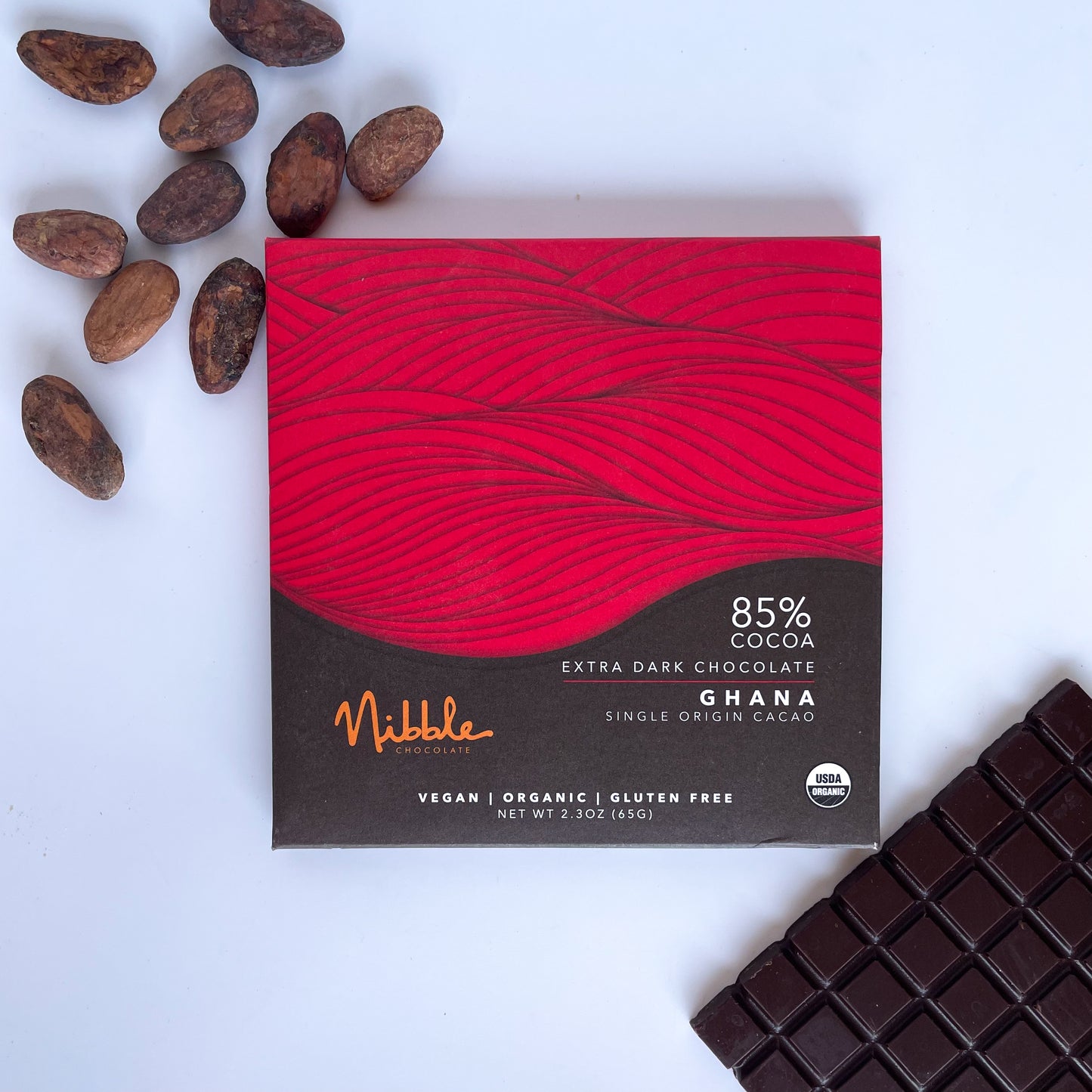 85% Cocoa Ghana | Organic Extra Dark Chocolate | Nibble Chocolate
