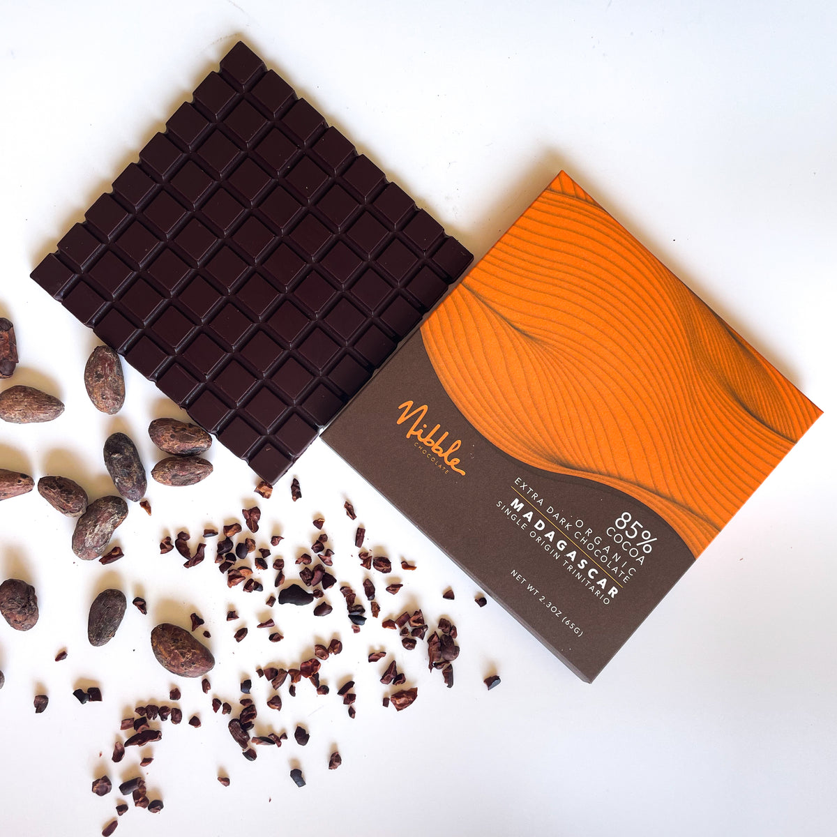 Vegan Extra Dark Chocolate |85% Madagascar |Nibble Chocolate