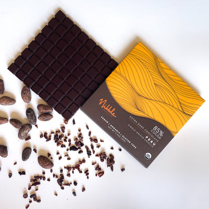 85% Cocoa Peru | Organic Extra Dark Chocolate | Nibble Chocolate