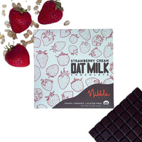 Nibble Chocolate bar — Oat milk chocolate with strawberry cream, 65 g.
