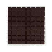 Extra dark chocolate bar made from 85% cocoa, featuring a textured grid pattern, organic and sourced from Dominican Republic.
