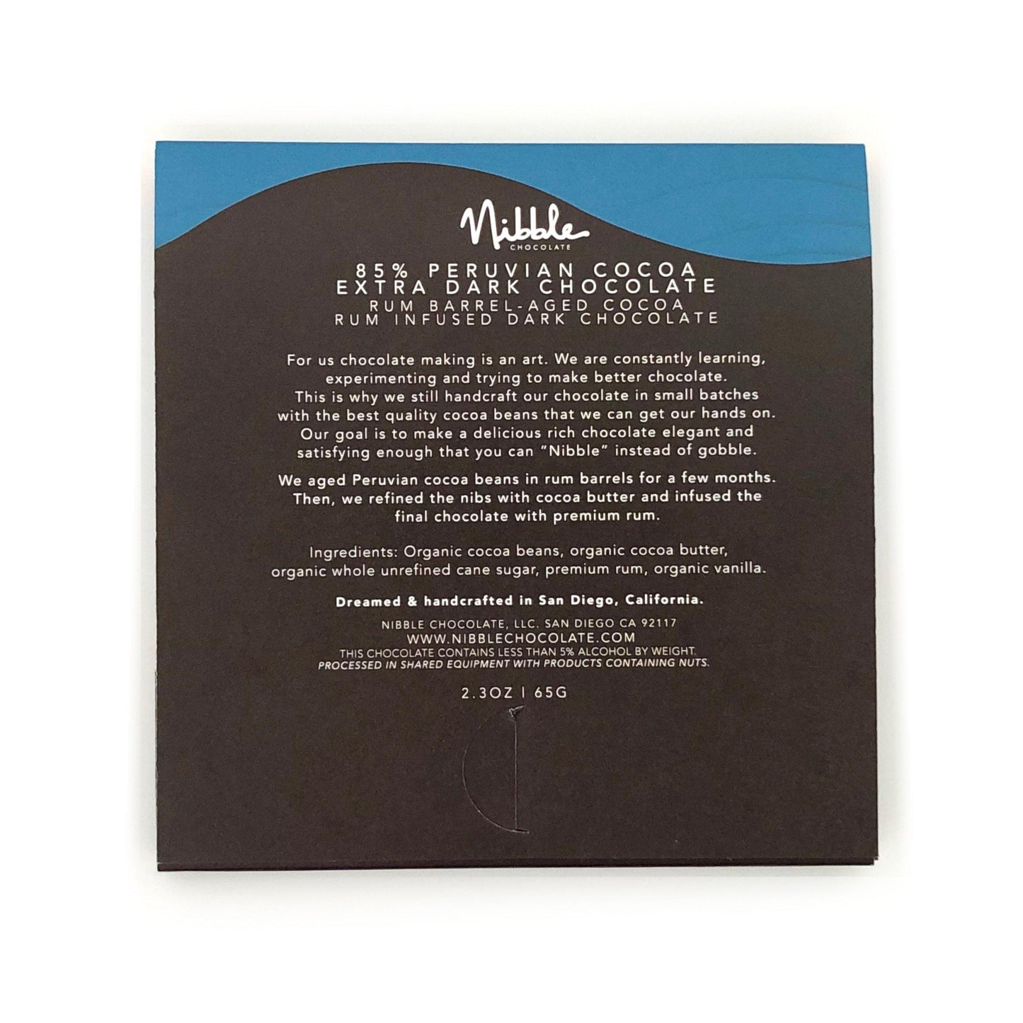 Rum Infused Barrel-Aged Chocolate - Nibble Chocolate