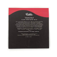 Vegan Milk | Non-Dairy Milk - Nibble ChocolateBack label of Vegan Milk Non-Dairy Chocolate bar – Nibble Chocolate ingredients and details